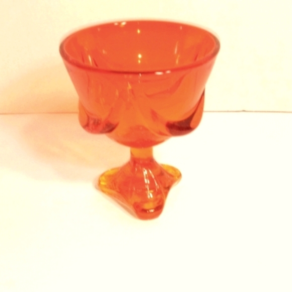 Other - Viking Epic Drape Glitzy Orange/ Yellow Round Footed Compote VINTAGE